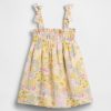 Kleid aus Baumwollgaze mit Schleifenträgern für Babys und Kleinkinder