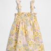 Kleid aus Baumwollgaze mit Schleifenträgern für Babys und Kleinkinder