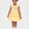 Kleid aus Mischgewebe mit Spitzenbesatz für Babys und Kleinkinder Kleid aus Mischgewebe mit Spitzenbesatz für Babys und Kleinkinder