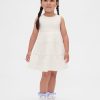 Kleid aus Mischgewebe mit Spitzenbesatz für Babys und Kleinkinder Kleid aus Mischgewebe mit Spitzenbesatz für Babys und Kleinkinder