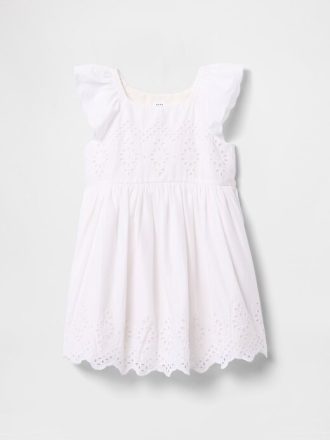 Kleid mit Lochstickerei für Babys und Kleinkinder