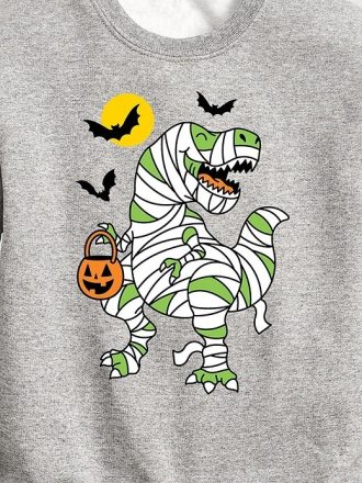 Kleinkind T-Rex Mummy Rundhals Fleece Sweatshirt