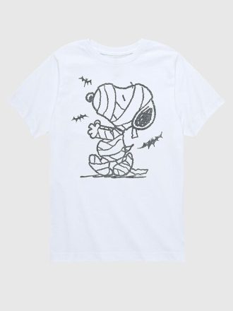 Kleinkinder Peanuts Snoopy Mummy und Fledermäuse Kurzarm-T-Shirt