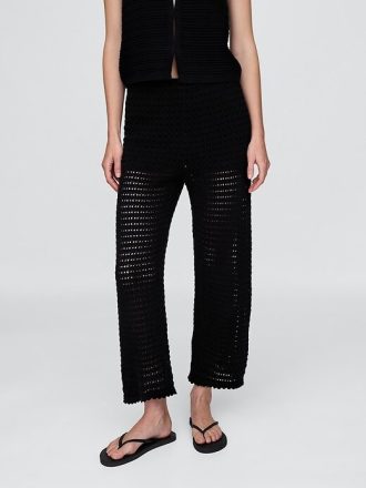 Knöchelhose aus 100 % Baumwolle mit Häkeldetails