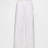 Knöchellange Jeans mit weitem Bein und hohem Bund Knöchellange Jeans mit weitem Bein und hohem Bund