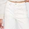 Knöchellange Jeans mit weitem Bein und hohem Bund Knöchellange Jeans mit weitem Bein und hohem Bund