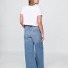 Knöchellange Jeans mit weitem Bein und hohem Schritt Knöchellange Jeans mit weitem Bein und hohem Schritt