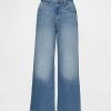 Knöchellange Jeans mit weitem Bein und hohem Schritt Knöchellange Jeans mit weitem Bein und hohem Schritt
