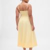 Korsett-Midikleid mit Nähten aus Leinenmischung Korsett-Midikleid mit Nähten aus Leinenmischung