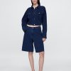 Kurze French-Terry-Jeansjacke mit Symbol Kurze French-Terry-Jeansjacke mit Symbol