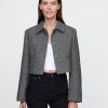 Kurze Jacke mit Fischgrätenmuster Kurze Jacke mit Fischgrätenmuster