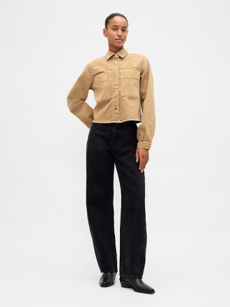 Kurze Jeanshemdjacke