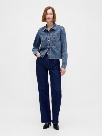 Kurze Jeanshemdjacke