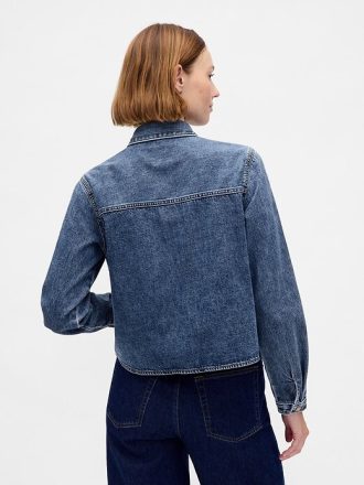 Kurze Jeanshemdjacke