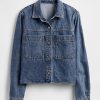Kurze Jeanshemdjacke Kurze Jeanshemdjacke