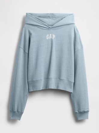 Kurzer Americana-Hoodie aus French Terry
