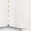 Kurzer Cardigan aus flauschigem Pointelle-Gewellt Kurzer Cardigan aus flauschigem Pointelle-Gewellt