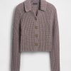 Kurzer Cardigan-Pullover mit Kragen aus 100 % Baumwolle Kurzer Cardigan-Pullover mit Kragen aus 100 % Baumwolle