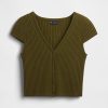 Kurzer Rippen-Cardigan