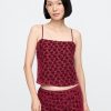 Kurzes Camisole aus Burnout-Samt Kurzes Camisole aus Burnout-Samt