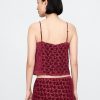 Kurzes Camisole aus Burnout-Samt Kurzes Camisole aus Burnout-Samt