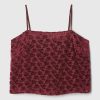 Kurzes Camisole aus Burnout-Samt Kurzes Camisole aus Burnout-Samt