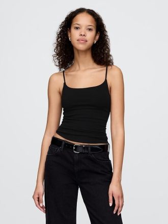 Kurzes Camisole aus engem Strick