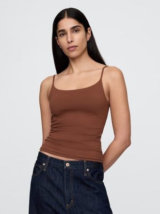 Kurzes Camisole aus engem Strick