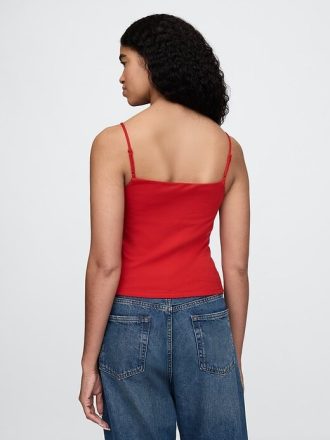 Kurzes Camisole aus engem Strick