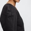 Kurzes Denim-Hemd mit Röhrenärmeln Kurzes Denim-Hemd mit Röhrenärmeln