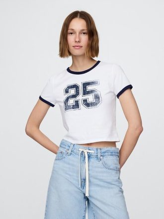 Kurzes Grafik-T-Shirt