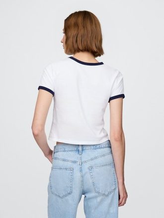 Kurzes Grafik-T-Shirt
