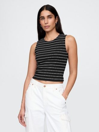 Kurzes Jersey-Tanktop aus CloseStrick