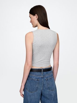 Kurzes Jersey-Tanktop aus CloseStrick