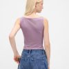Kurzes Jersey-Tanktop aus CloseStrick mit U-Boot-Ausschnitt Kurzes Jersey-Tanktop aus CloseStrick mit U-Boot-Ausschnitt