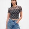 Kurzes Mesh-T-Shirt Kurzes Mesh-T-Shirt