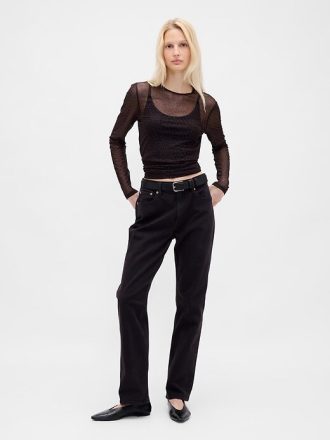 Kurzes Mesh-T-Shirt