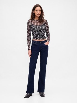 Kurzes Mesh-T-Shirt