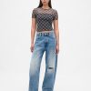 Kurzes Mesh-T-Shirt Kurzes Mesh-T-Shirt