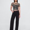 Kurzes Mesh-T-Shirt Kurzes Mesh-T-Shirt