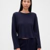 Kurzes Pyjama-Oberteil mit Waffelmuster Kurzes Pyjama-Oberteil mit Waffelmuster