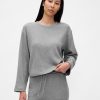 Kurzes Pyjama-Oberteil mit Waffelmuster Kurzes Pyjama-Oberteil mit Waffelmuster