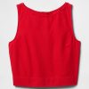 Kurzes Shell-Tanktop aus Leinenmischung Kurzes Shell-Tanktop aus Leinenmischung
