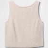 Kurzes Shell-Tanktop aus Leinenmischung Kurzes Shell-Tanktop aus Leinenmischung