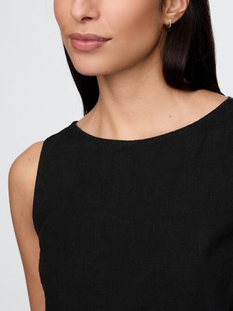Kurzes Shell-Tanktop aus Leinenmischung