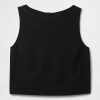 Kurzes Shell-Tanktop aus Leinenmischung Kurzes Shell-Tanktop aus Leinenmischung