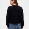 Kurzes Sweatshirt aus French Terry mit V-Ausschnitt Kurzes Sweatshirt aus French Terry mit V-Ausschnitt