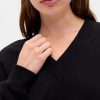 Kurzes Sweatshirt aus French Terry mit V-Ausschnitt Kurzes Sweatshirt aus French Terry mit V-Ausschnitt