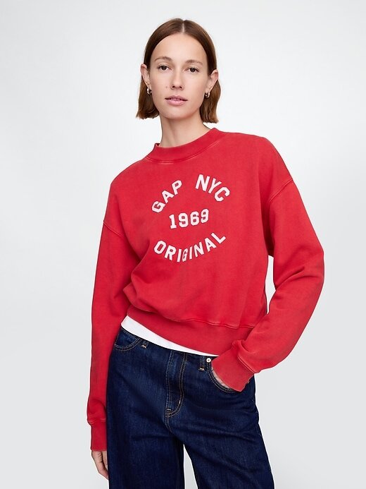 Kurzes Sweatshirt aus schwerem French Terry Kurzes Sweatshirt aus schwerem French Terry