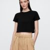 Kurzes T-Shirt aus Baumwolljersey Kurzes T-Shirt aus Baumwolljersey